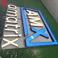 Letreros de Canal de Acrílico 3D Premium Personalizados para Exteriores, Logotipo Comercial Iluminado con LED, Letrero Publicitario para Oficina, Resistente al Agua