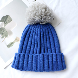 <strong>Hat</strong> Manufacturer New Design <strong>Custom</strong> Knit <strong>Beanie</strong> <strong>Hats</strong> Cotton Plain <strong>Winter</strong> <strong>Beanies</strong> Warm <strong>Pom</strong> <strong>Pom</strong> <strong>Beanies</strong> - Product Image 3