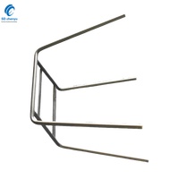 Pied décoratif de base de cadre de chaise de tube en métal noir mat de 430mm pour meubles