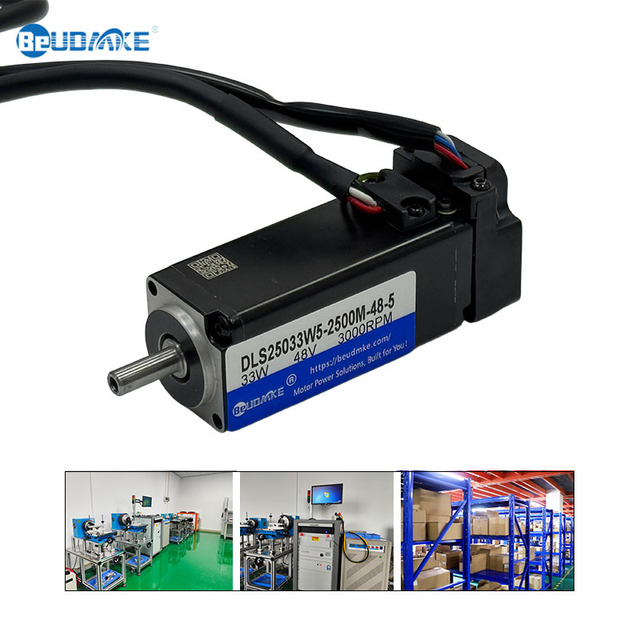 BeUDMKE Lightweight Compact Size 48 Volt 33W 48v Small Dc Servo Motor Micro Servomotor for AGV/Robot Arm