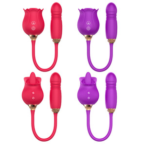 ローズエグ吸引バイブレーター舌舐める引き込み式刺激ペニス女性振動性おもちゃ - Product Image 1