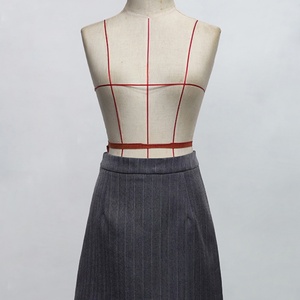 Falda de Mujer al por Mayor, Personalizada OEM/ODM, Color Sólido, a Rayas, Cintura Alta, Estilo Casual, Línea A, para Vacaciones, Uso Diario - Product Image 2