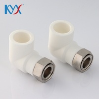 Raccord femelle en cuivre PPR 90 °   Raccord coudé réducteur pour tube d'alimentation en eau, connecteur union pour extension de tuyau de plomberie, en stock