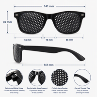 Lunettes à trous de boussole avec monture PC perforée, pour entraînement visuel, soins de la vue portables, camping, randonnée, escalade, kit de survie d'urgence