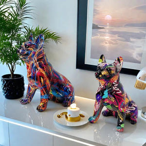 INS Style nouveauté résine artisanat une Figurine de chien Statue de maison pour la décoration de salon et décor de bureau - Product Image 2