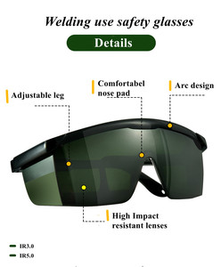 UV 프루프 보안경 편안한 랩어라운드 렌즈 스크래치 방지 보호 안경, 사이드 익스텐션 안전 고글 착용 - Product Image 5