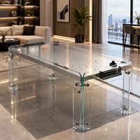 Table de hockey sur air de luxe haut de gamme avec plateau en verre de l'usine Wanyaju, personnalisable, pour intérieur et extérieur, moderne, en verre, à vendre
