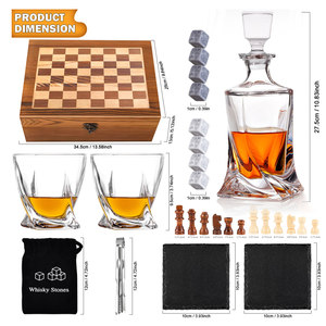 Juego de Decantador de <span class=keywords><strong>Whisky</strong></span> de Madera Estilo Antiguo con Vasos de Cristal, Posavasos y Piedras Enfriadoras, con Herramienta de Madera Incluida - Product Image 6