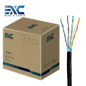 EXC High Speed FTP Cat5e Ethernet Cable Bare Copper Shielded Cable CE ROHS Origin Manufacturer Ethernet Cable