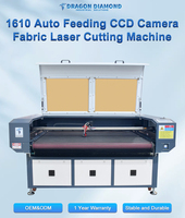 Cortadora Láser Industrial 1610 para Tela con Alimentación Automática por Cinta Transportadora y Cámara CCD para Etiquetas de Ropa, Encaje y Material en Rollo No Tejido