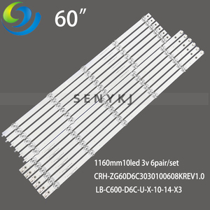 4piezas TV LED Kit cho CRH-ZG60D6C3030100608KREV1.0 LB-C600-D6C-U-X-10-14-X3 94v-0fzd-03e348124hnrohs 4t-c60cl2ur 4t-c60cl2-ur - Product Image 2