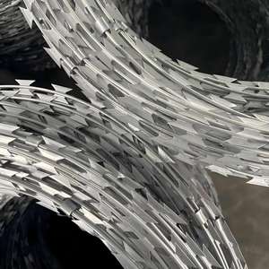 Rollo de malla de alambre de maquinilla de afeitar de seguridad comunitaria galvanizado en baño caliente Alambre de maquinilla de afeitar DE SEGURIDAD DE prisión antiescalada - Product Image 4