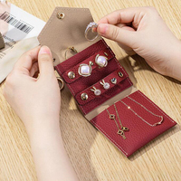 Mini sacs à bijoux avec fermeture à pression, accessoires pour bijoux, étui à bijoux, porte-clés, pochette organisatrice pour bagues et boucles d'oreilles
