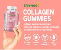 Daynee Collagen Gummies Éclaircissantes à la Vitamine, Complément Herbal Naturel Détoxifiant pour la Beauté et le Blanchiment de la Peau des Femmes