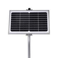 Panneau solaire miniature basse tension 6V 12V 10W 20W, entièrement noir, en verre mono, taille et tension personnalisées pour pompe à eau solaire