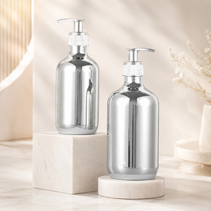 Bouteilles PET électroplaquées de luxe léger 300ml 500ml, plusieurs couleurs, distributeurs de produits de toilette rechargeables pour salle de bain, hôtel et <span class=keywords><strong>spa</strong></span> - Product Image 6