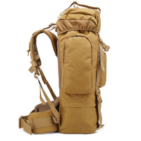 Sac à dos tactique avec cadre métallique, imperméable, camouflage, fermeture éclair antivol, USB et panneau solaire, grande capacité, sac à dos d'extérieur