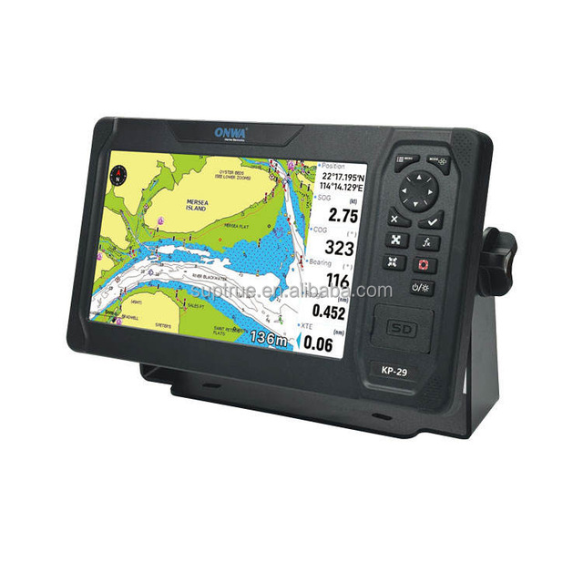 ONWA KP-29 Marine Navigation Built-in GNSS Antenna Standard Accessories 9 Inch GPS Chart Plotter 9-inch Class B AIS Fish Finder
