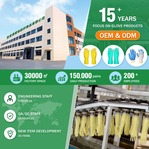 Le plat de cuisine en diamant texturé utilise des gants de travail en caoutchouc floqués, fabricant de lave-vaisselle de cuisine pour le nettoyage de la maison - Product Image 4