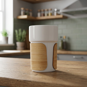 Tazza in Ceramica Senza Marca da 340ml con Rivestimento in Bambù, Lavabile in Lavastoviglie, Adatta al Microonde, Stile Europeo, Design Cartoon, Termica per Bevande Calde e Fredde, 400ml/10oz - Product Image 3