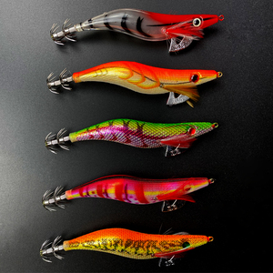 2026 GAMA Japón molde Yozuri al por mayor 2.5 # /3.0 # /3.5 #   Señuelo de pesca <span class=keywords><strong>dtd</strong></span> <span class=keywords><strong>EGI</strong></span> Squid Hook Jig de madera para camarones, pulpos y calamares - Product Image 6
