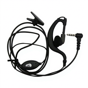 Auricular estéreo con cable BF-T1 para walkie-talkie, transpirable, con catéter acústico avanzado, de un solo pin, de PU, piezas negras Baofeng - Product Image 1