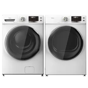 Large Capacity Washer + Dryer Bundle - Avant Series 4.4 Cu.ft Front Loading Washing Machine With Color Coded Display White