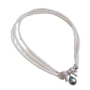 New Product 12-13mm Natural Black Pearl Ink Green Flawless <b>Pendant</b> Pure Silver Sunflower Classic Versatile <b>Fine</b> Choker <b>Necklace</b> - Product Image 4