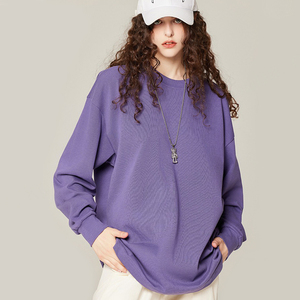 Logotipo personalizado 100% algodón 305 Gsm sudadera de peso pesado de los hombres de punto en blanco hombro caído buena calidad hombres sudadera de gran tamaño - Product Image 4