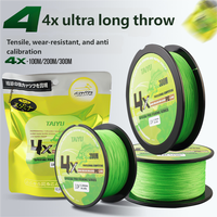 Fil tressé 4 brins tresse ligne de pêche 100m vert leurre évier pointe ligne flottante 0.4-4.0mm diamètre