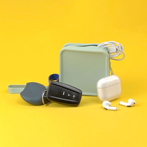 New Arrival Dual Purpose Silicone Cosmetic Bag Waterproof Coin <b>Purse</b> with Earphone Pouch Unisex Design - Product Image 6