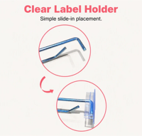 Hook Scanner Pegboard Kawat Logam 8 inci, Hook Display Retail Supermarket dengan Tempat Label Plastik, Penjualan Pabrik