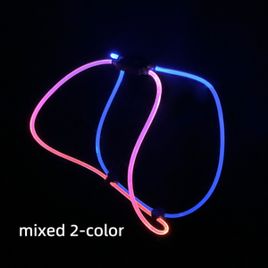 Harnais pour chien réfléchissant de sécurité DIY <span class=keywords><strong>LED</strong></span>, rechargeable par USB, fibre optique, tissu pour animaux de compagnie, pour promener le chien la nuit - Product Image 4