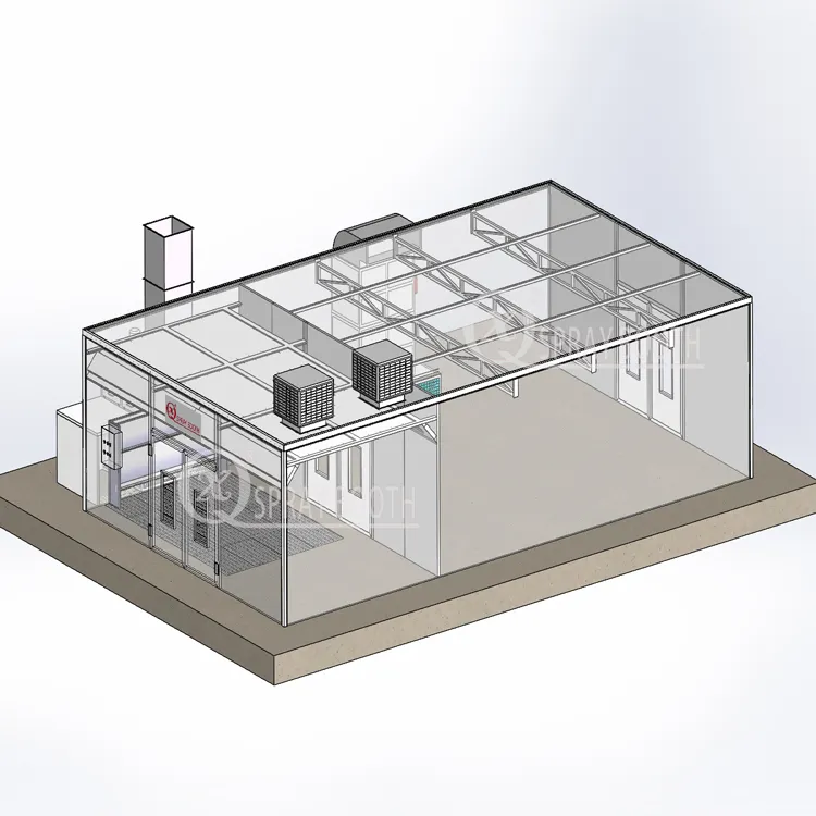 Four salle de peinture par pulvérisation pour meubles armoire cabine de pulvérisation bois LED fourni Filtration d'eau boîte en bois Machine de peinture 1.5KW