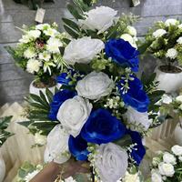 Künstliche Blumen Großhandel Maßgefertigte Hochwertige Seidenblumen-Bouquets Künstliche Rosen Tischdekoration für Hochzeiten