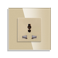 Prise d'alimentation murale multifonctions Bingoelec Panneau en verre trempé monocanal 3 broches 13A NFC Junon 2 et 3 broches