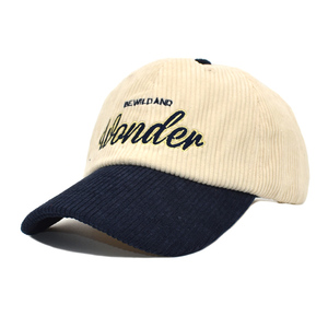 Corduroy Embroidered logo Outdoor Sport Baseball Cap - Product Image 3