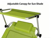 Chaise de plage légère de qualité supérieure, pliable et portable, avec auvent, roues et poignée de transport