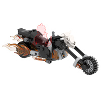 MOC1703 Motocicleta Johnny Blaze, 83 Piezas, Bloques de Construcción de Plástico Educativos para Armar y Coleccionar, con Figura, Regalo para Niños