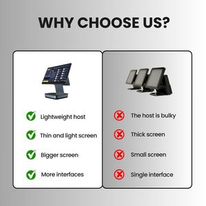 Giảm giá Màn hình kép 15.6 & 10.1 inch màn hình cảm ứng màn hình POS Android tiền mặt đăng ký - Product Image 5