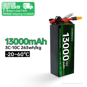 대량 재고 13000mAh 3S 4S 6S 12S <span class=keywords><strong>10C</strong></span> 4.45V 고품질 리포 배터리 드론 및 무인 항공기용 - Product Image 2