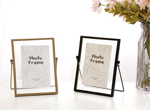 Cadeau <span class=keywords><strong>suspendu</strong></span> Autoportant Solide <span class=keywords><strong>Cadre</strong></span> Photo En <span class=keywords><strong>Verre</strong></span>, <span class=keywords><strong>verre</strong></span> transparent <span class=keywords><strong>cadre</strong></span> vintage chic photo souvenir <span class=keywords><strong>cadre</strong></span> - Product Image 2