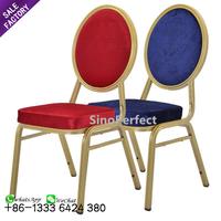 Bon marché, meubles pour mariage, chaises de banquet de luxe pour hôtels, salles de réception VIP, chaises de salle à manger en or empilables