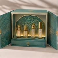 Flacon de parfum rectangulaire de 9 ml avec bouchon à vis, cadre doré, applicateur à bille pour bâtonnet, pulvérisateur, flacon rechargeable pour huile Attar, sans parfum
