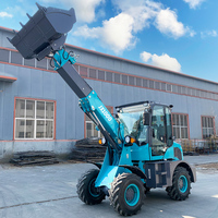 Chinesischer Hersteller Kompakter Teleskop-Radlader Diesel Mini 1 Tonne 1,5 Tonnen 2 Tonnen 2,5 Tonnen 4x4 Knicklenker Radlader