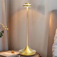 Tragbare Kabellose Tischlampe mit Touch-LED, Wiederaufladbarem Akku, Dimmbarem Warmweißem Licht für Restaurant, Esszimmer, Hotel, Bar und Wohnzimmer