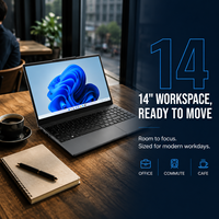 Nouvel ordinateur portable 14 pouces Intel Core I3-7100U 16 Go de RAM 512 Go de SSD Écran FHD 1920x1080 Windows 11 Business Office Notebook PC