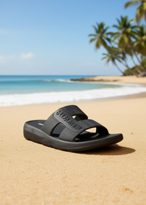 Sandali Unisex in EVA con Doppio Cinturino, Comodi e Piatti, Blu Navy, Taglia 28, Estivi - Product Image 2