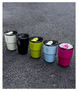 Stainless Steel Insulated Tumbler with Straw Double Wall Vacuum Travel <b>Coffee</b> Cup Cold Hot Thermal Mug for Car School Office - Product Image 1