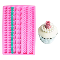 Moule en silicone personnalisé Candyer pour gâteaux, chocolat, perles torsadées, corde tressée, bordure de gâteau en fondant, vente en gros